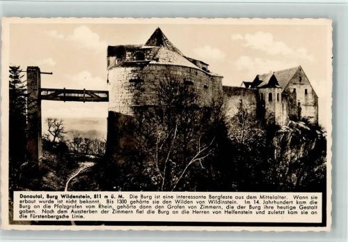 Leibertingen Burg Wildenstein Donautal Kosmos-Chronik-Karte