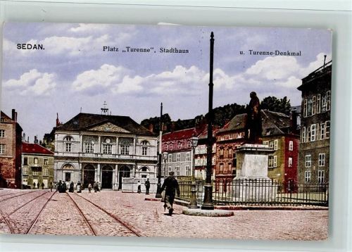 Sedan Platz Turenne Stadthaus und Turenne-Denkmal