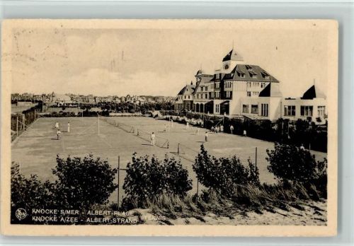 Knocke 1933 Albert Plage, Tennisplatz AK