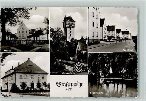Grafenwöhr Markt Schule Wasserturm Siedlung Stadtweiher Mehrfachaufnahme