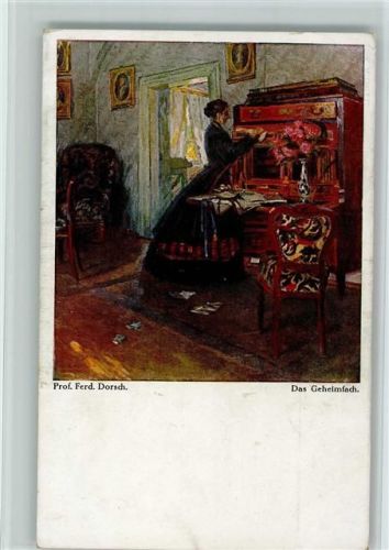 1916 Das Geheimfach - Gemälde von Ferd. Dorsch AK