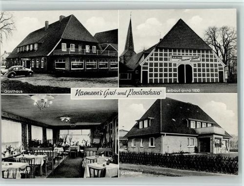 Oldendorf Neumann's Gastt- und Pensionshaus Innenaufnahme Clubzimmer Gästehaus 4-Bildaufnahme