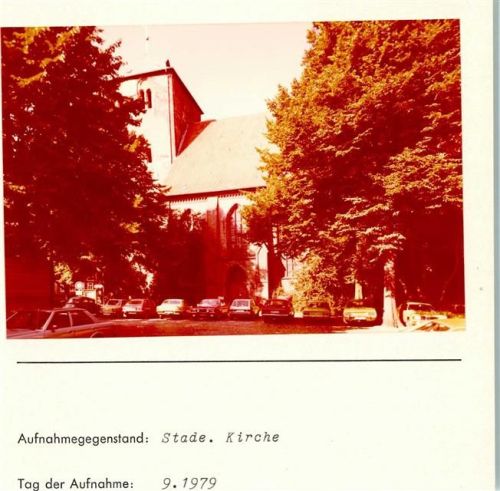 Stade Kirche Foto montiert auf Karton