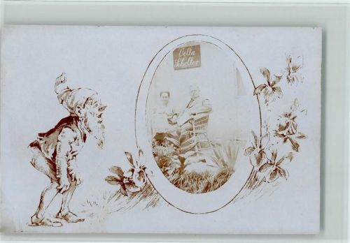 1915 Litho und Foto - Privatfoto AK Villa Scholber