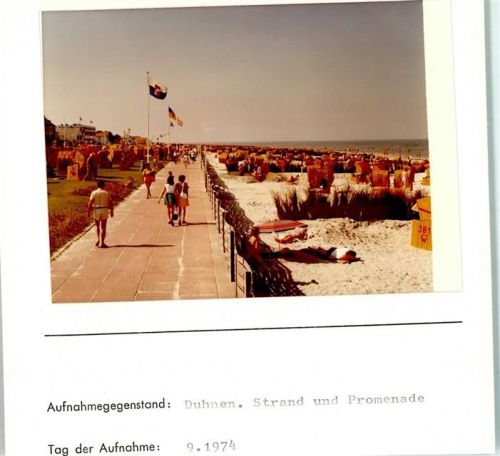Duhnen Foto montiert auf Karton