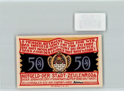 Zeulenroda Notgeld
