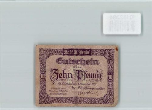 St. Wendel Notgeld Serie B No 47217