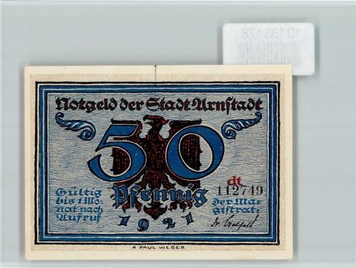 Arnstadt Notgeld Plünderung Arnstadts durch die Scharen Banners