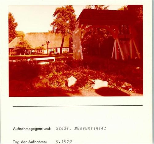 Stade Museumsinsel Foto montiert auf Karton