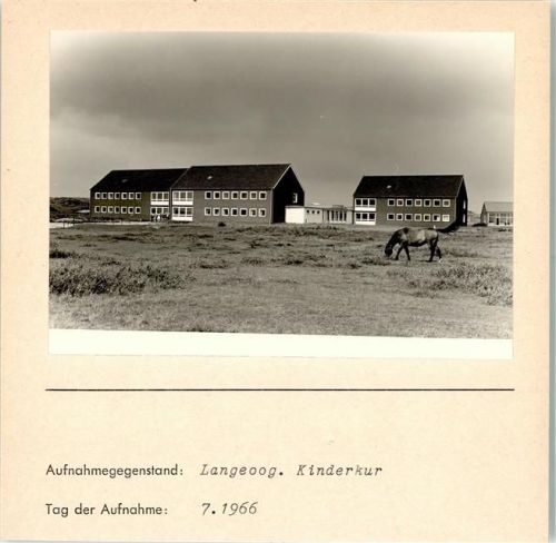 26465 W2941 Langeoog FOTO KEINE AK Kinderkur Foto montiert auf Karton