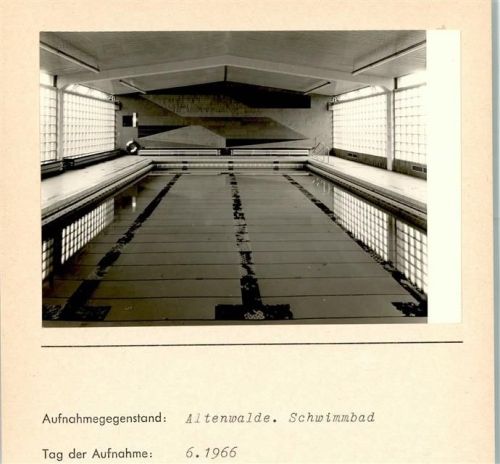 Altenwalde Schwimmbad Foto montiert auf Karton