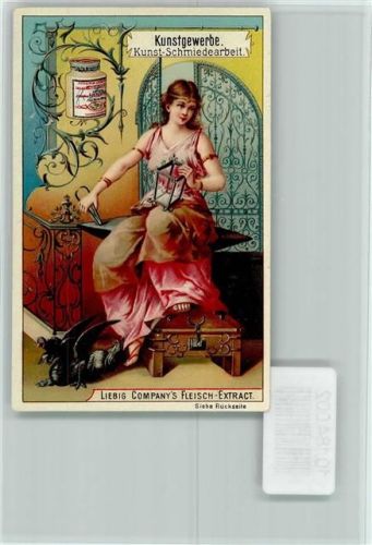 Kunstgewerbe - Schmiedearbeit Jugendstil - Sammelbild Liebig