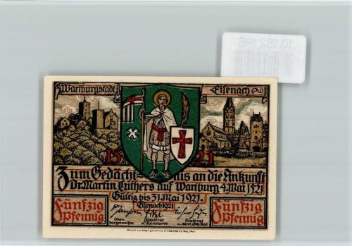 Eisenach Notgeld Wartburg Martin Luther