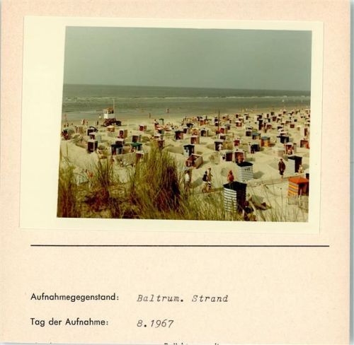 Baltrum Strand Foto montiert auf Karton