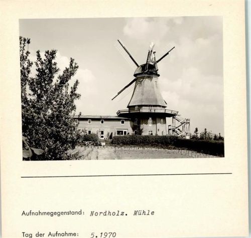 Spieka-Neufeld Mühle Foto montiert auf Karton