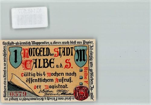 Calbe Notgeldschein