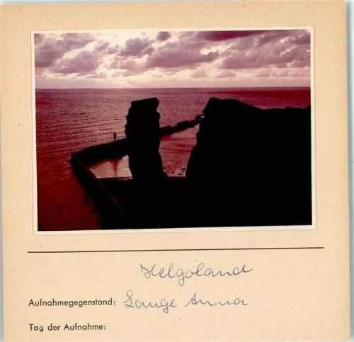 Helgoland Lange Anna Foto montiert auf Karton