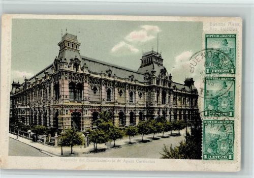 Buenos Aires 1905 Depostita del Establecimiento de Aguas Corrientes