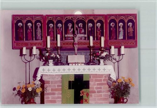 Süderende St. Laurentii-Kirche Innenaufnahme Altar Kirchen, Grabsteine, etc.