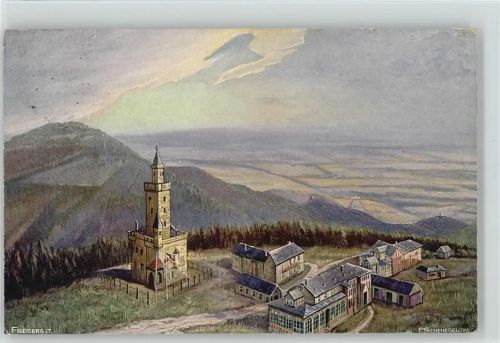 Feldberg 1910 - 1920 Nr. 6 Feldberg aus der Vogelschau Künstler sign Schmiegelow