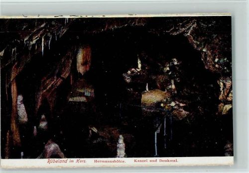O3725 Rübeland b Blankenburg, Harz Hermannshöhle Kanzel und Denkmal Tropfsteinhöhle