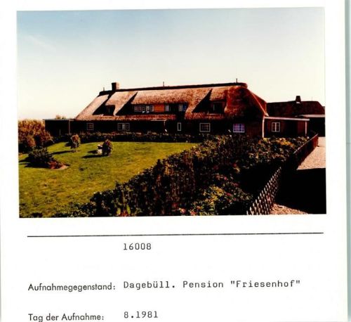 Dagebüll Pension Friesenhof Foto montiert auf Karton