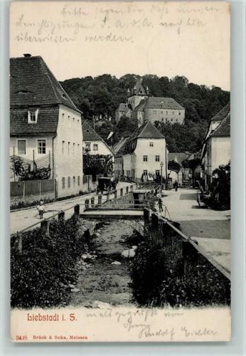 Liebstadt 1911 Teilansicht Kanal