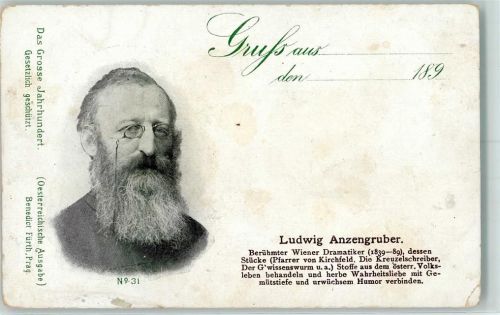 1900 Ludwig Anzengruber Wiener Dramatike