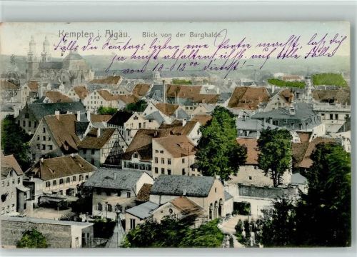Kempten 1907 Blick von der Burghalde
