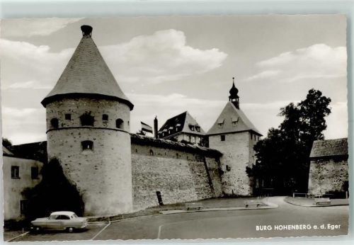 Hohenberg Burg Hohenberg Storchenturm Torturm Fürstenhaus vom Stadtplatz aus