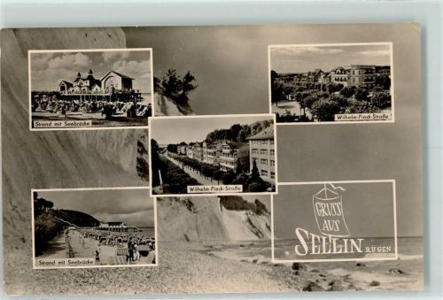 Sellin Strand mit Seebrücke Wilhelm-Pieck-Straße