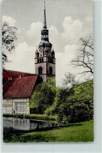 Itzehoe Kirche mit Klosterhof Rückseite mit Abschürfungen bzw Kleberesten