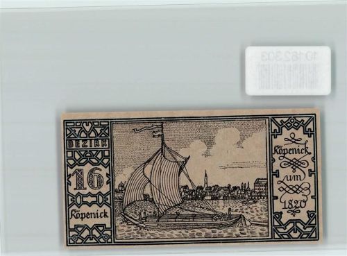 Köpenick Notgeld Berliner Bär Segelboot