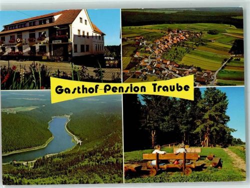 Göttelfingen Rückseite mit Abschürfungen bzw Kleberesten Gasthaus Traube