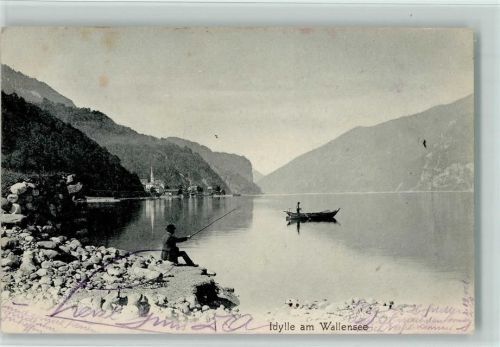 Walenstadt 1904 Idylle am Wallensee