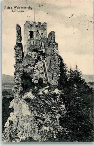Regen 1907 Ruine Weissenstein