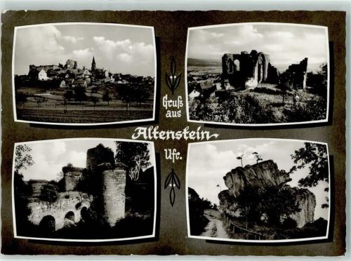 Altenstein Rückseite mit Abschürfungen bzw Kleberesten