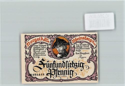Rheinsberg Notgeld 75 Pfennig