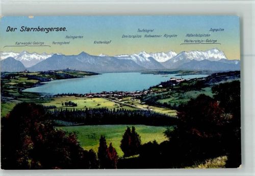Starnberg Starnbergersee Gebirge Karwendel Wetterstein-Gebirge Zugspitze