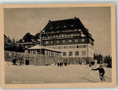 Altenberg Raupennest Winter Skifahrer