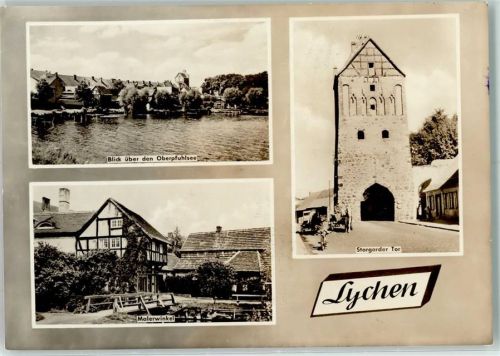 Lychen Blick über den Oberpfuhlsee Stargarder Tor Malerwinkel