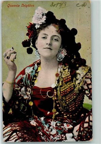 1906 Queenie Leighton, Musical Sängerin, Stummfilm AK