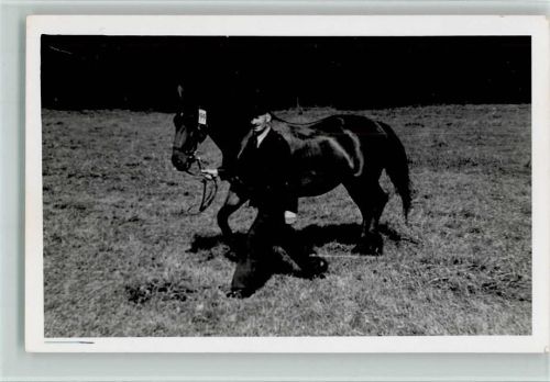 Schlitz Mann mit Pferd
