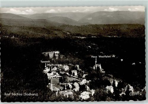 Bad Sachsa Fliegeraufnahme Tanneck Pfaffenberg Buchenried Haus Westfalen