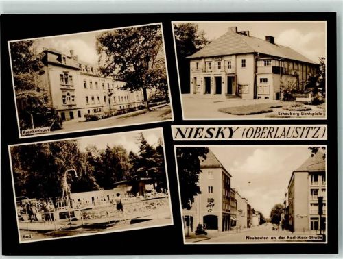 Niesky Krankenhaus Schauburg-Lichtspiele Bad Neubauten an der Karl-Marx-Straße