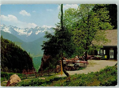 Silberkarhütte Blick auf die Silberkarklamm Dahinter Schladminger Tauern Hüttenstempel