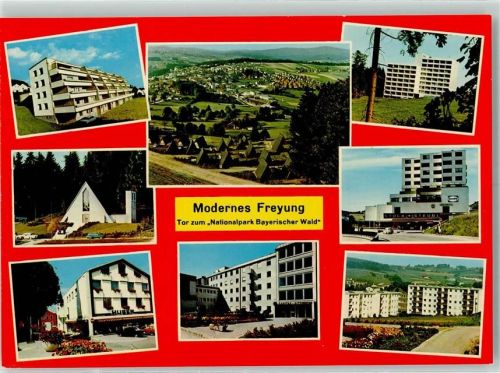 Freyung Hochhäuser Rückseite mit Abschürfungen bzw Kleberesten