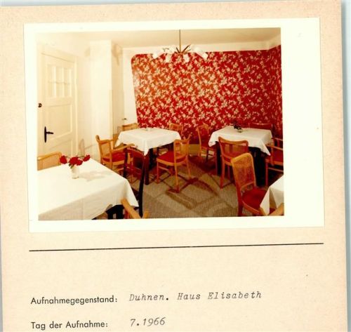 Duhnen Hotel Elisabeth Foto montiert auf Karton