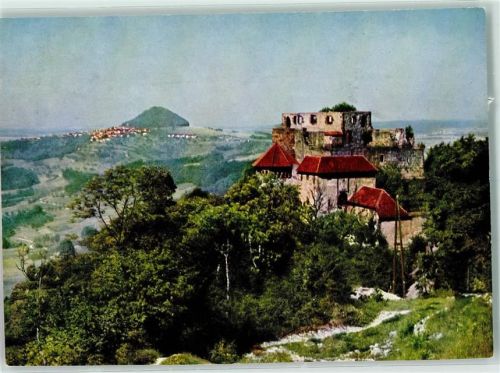 Rechberg Rückseite mit Abschürfungen bzw Kleberesten Ruine Rechberg Hohenstaufen A. Traut so okay?