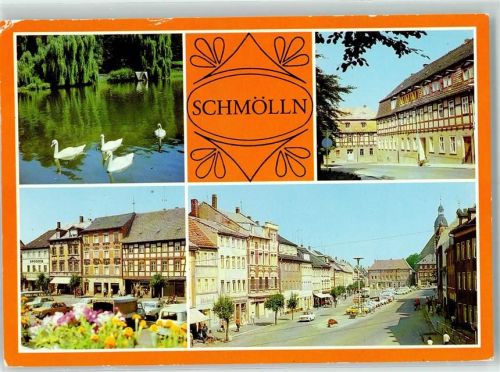Schmölln Rückseite mit Abschürfungen bzw Kleberesten Standesamt Markt Brauereiteich